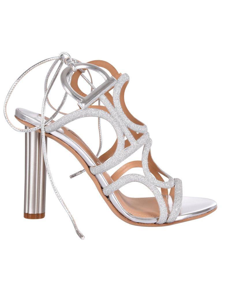 ferragamo silver sandals