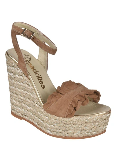 Shop Espadrilles Numaante Wedge Sandals In Camel