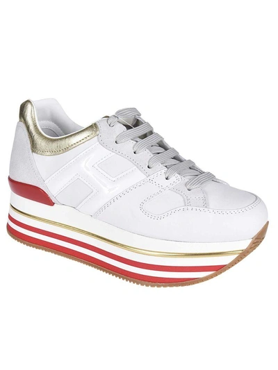 Shop Hogan Maxi Love Platform Sneakers In Bianco