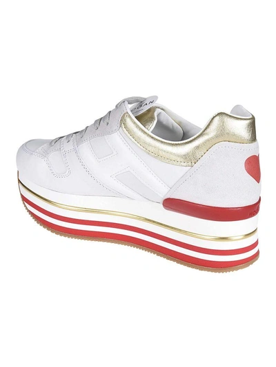 Shop Hogan Maxi Love Platform Sneakers In Bianco