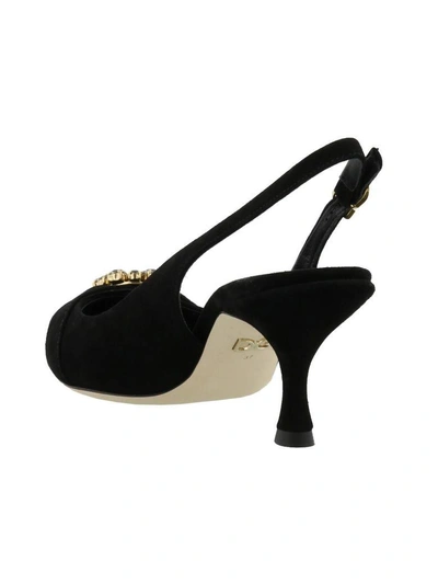 Shop Dolce & Gabbana Slingback In Black