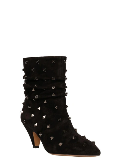 Shop Valentino Rockstud Boots In 0no