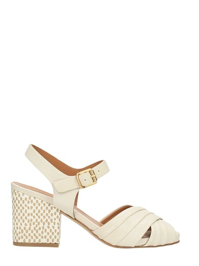 Shop Julie Dee Milk Leather Sandals In White