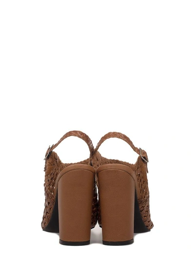 Shop Yves Desfarge Tan Juliet Leather Heeled Sandal In Brown