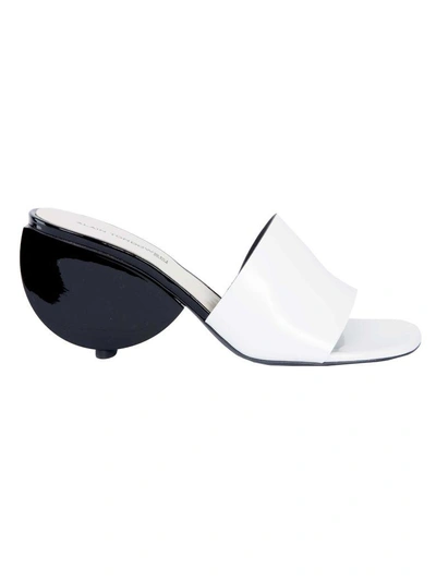 Shop Alain Tondowski Sandal With Round Heel In Bianco Nero