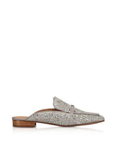 Shop Tory Burch Amelia Glitter Silver Mules