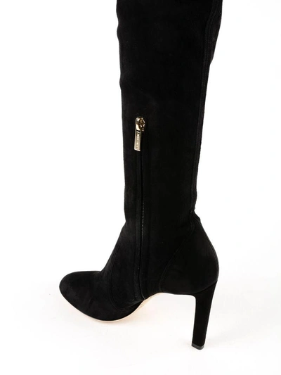 Shop Jimmy Choo Marie 100 Over-the-knee Boots In Black/black