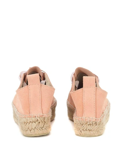 Shop Manebi Manebí Hamptons Pink Suede And Jute Espadrilla Sneaker In Rosa