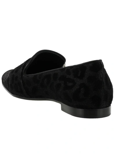 Shop Dolce & Gabbana Leo Slippers In Black