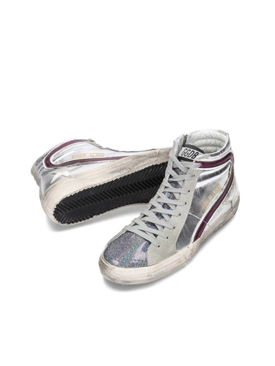 Shop Golden Goose Sneakers Slide In Silver