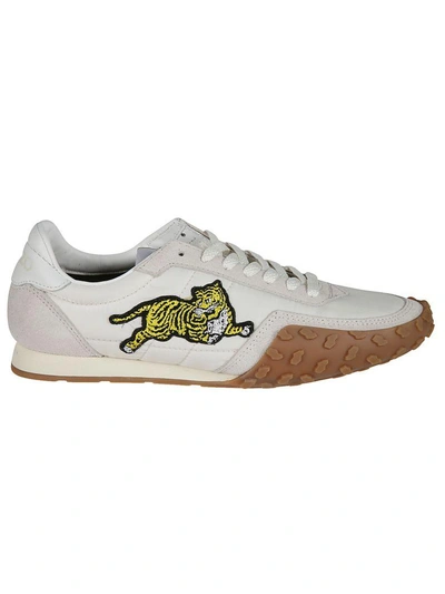 Shop Kenzo Tiger Side Patch Sneakers In Grey