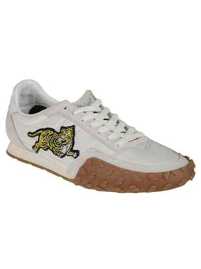 Shop Kenzo Tiger Side Patch Sneakers In Grey