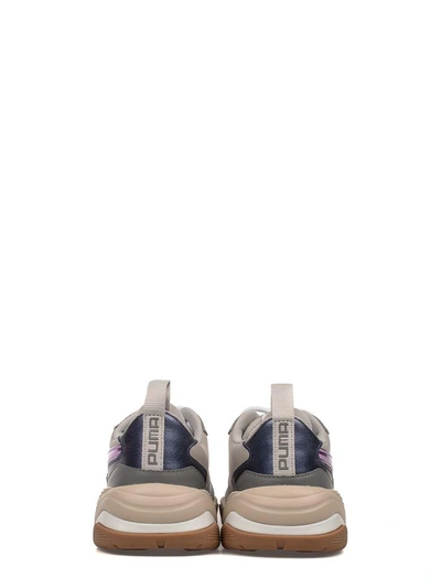 Shop Puma Gray/white/purple Thunder Electric Sneakers In Gray - White - Purple