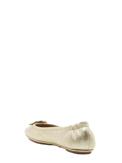 Shop Tory Burch Minnie Travel Bullet Shoes In Gold