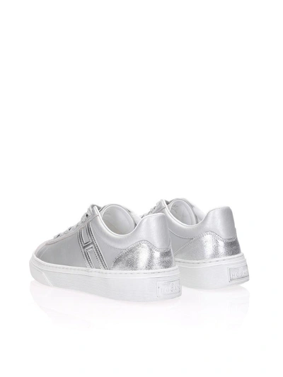 Shop Hogan Sneakers H365 H In Silver