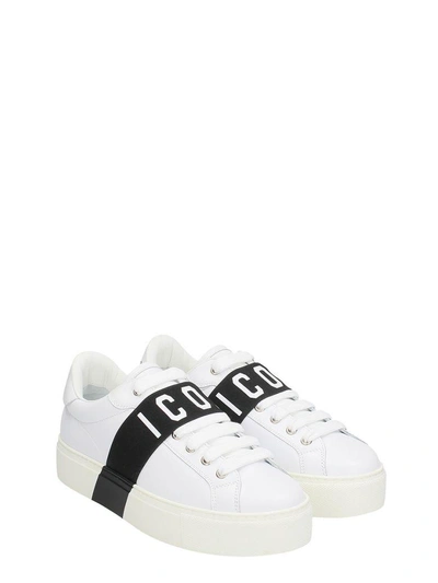 Shop Dsquared2 Icon Lace-up Trainers In White