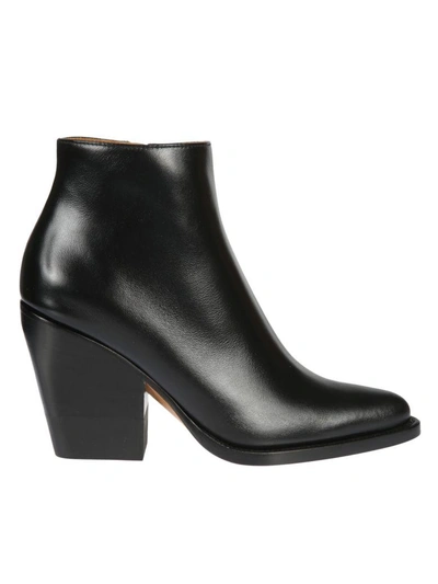 Shop Chloé Mid-heel Booties In Black