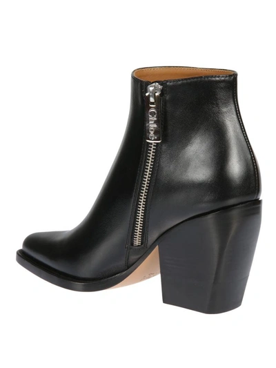 Shop Chloé Mid-heel Booties In Black