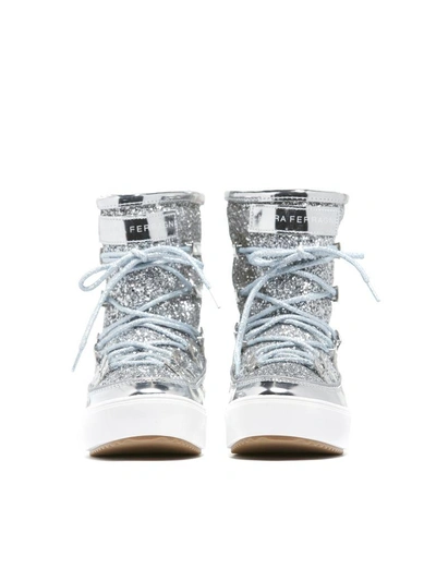 Shop Chiara Ferragni Glittery Snow Boots In Argento Glitter