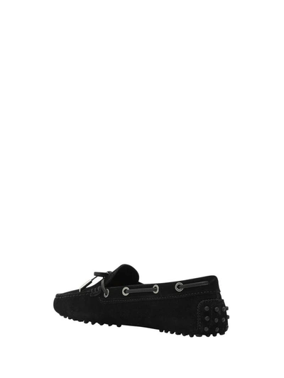 Shop Tod's Suede Loafer In Nero