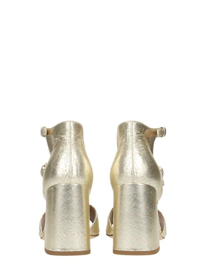 Shop Laurence Dacade Randal Laminated Gold Leather Sandals