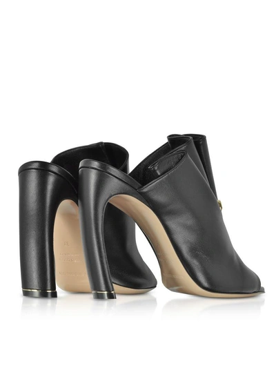 Shop Nicholas Kirkwood Black Nappa 105mm Kristen High Heel Mules