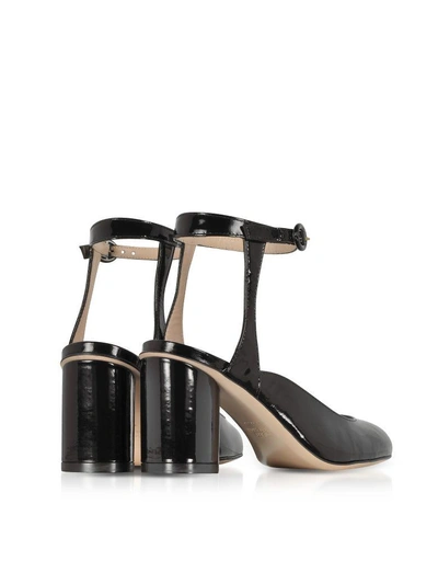 Shop Stuart Weitzman Shape Black Patent Leather Heel Pumps