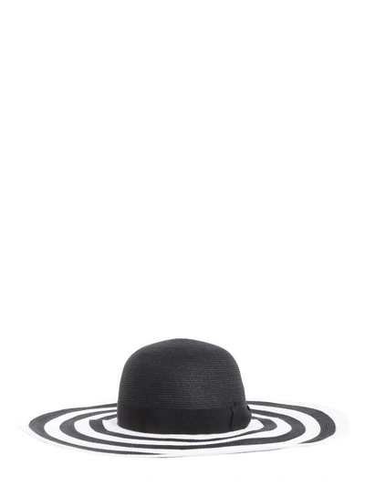 Shop Borsalino Braided Hemp Hat In Nero