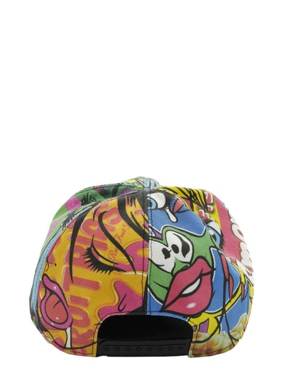 Shop Moschino Capsule Printed Cap In Multicolor