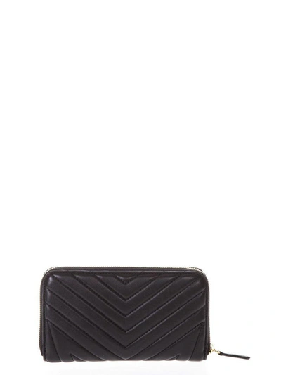 Shop Stella Mccartney Star Black Faux Leather Wallet