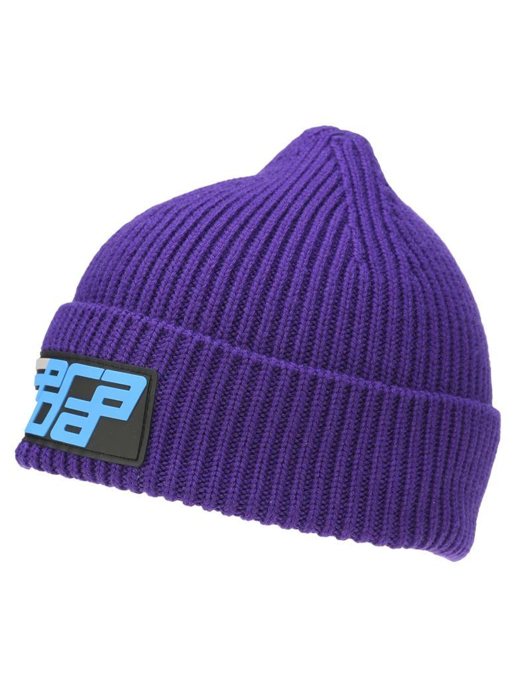 Prada Logo Beanie Hat In Violet | ModeSens