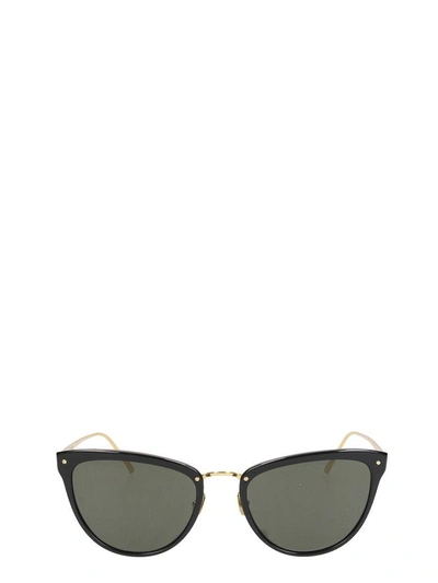 Shop Linda Farrow Cat Eye Sunglasses In Black