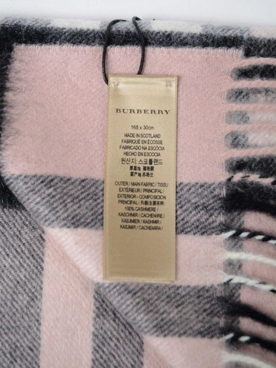 Shop Burberry Classic Check Scarf In 5317b Ash Rose