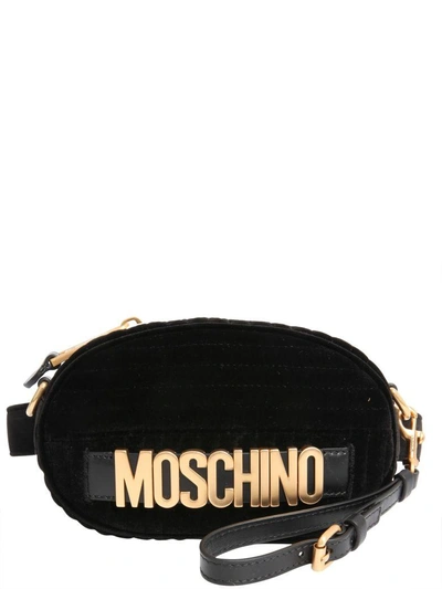 Shop Moschino Marsupio A Cintura Con Logo In Nero