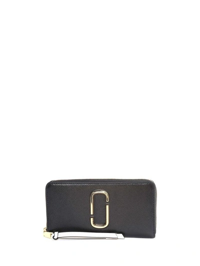 Shop Marc Jacobs Snapshot Standard Color-block Saffiano-leather Continental Wallet In Multi