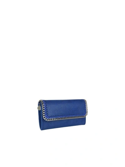 Shop Stella Mccartney Falabella Continental Wallet In Bluebird