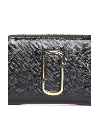 Shop Marc Jacobs Snapshot Color-block Saffiano-leather Compact Wallet In Multi