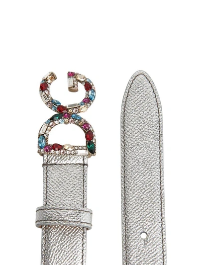 Shop Dolce & Gabbana Belt In Silver