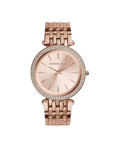 Shop Michael Kors Darci Stainless Steel Womens Watch In Rose Gold