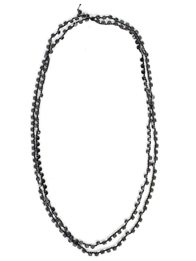 Shop Ann Demeulemeester Ann Demeulemester Glass Necklace In Black