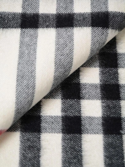Shop Burberry Giant Check Scarf 168x30 In 1000b White