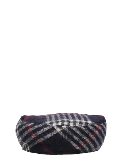 Shop Isabel Marant Naly Checked Wool Cap In Blue