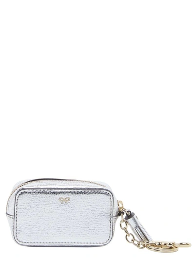 Shop Anya Hindmarch Coin Purse In Silver