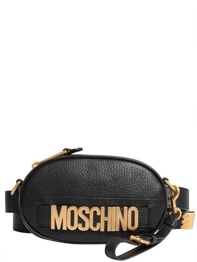 Shop Moschino Belt Bag With Logo In Nero