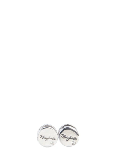 Shop Marc Jacobs Circle Studs Earrings In Argento