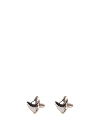 Shop Givenchy Shark Tooth Earrings In Argento