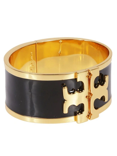 Shop Tory Burch Wide Cuff Bracelet In Nero