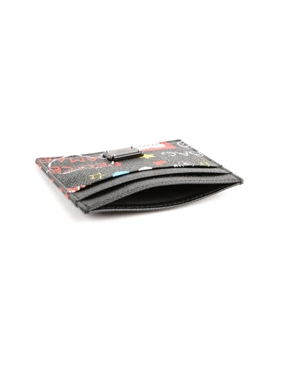 Shop Dolce & Gabbana St. Dauphine Printed Card Holder In Hnpmurales Fdo.nero