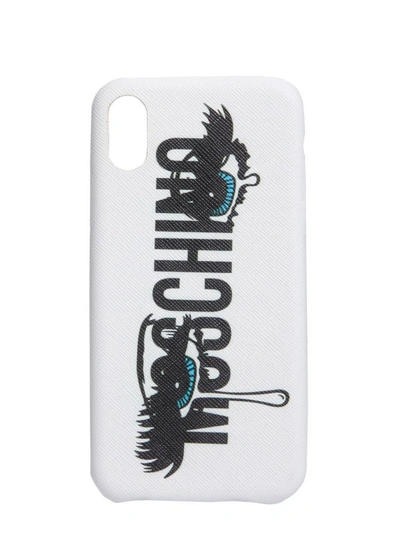 Shop Moschino Capsule Printed Iphone X Case In Bianco