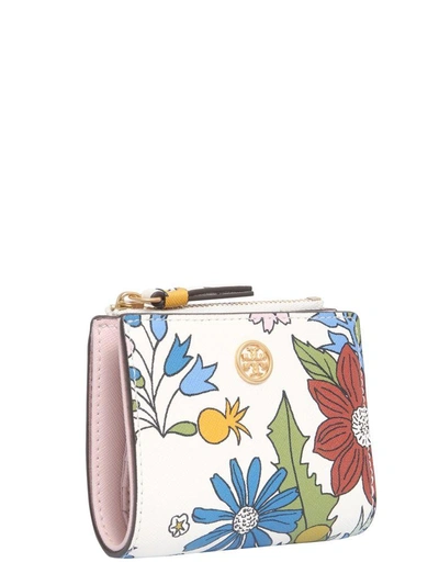 Shop Tory Burch Mini Floral Robinson Wallet In Multicolor